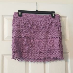 AE Lilac Lace Mini Skirt